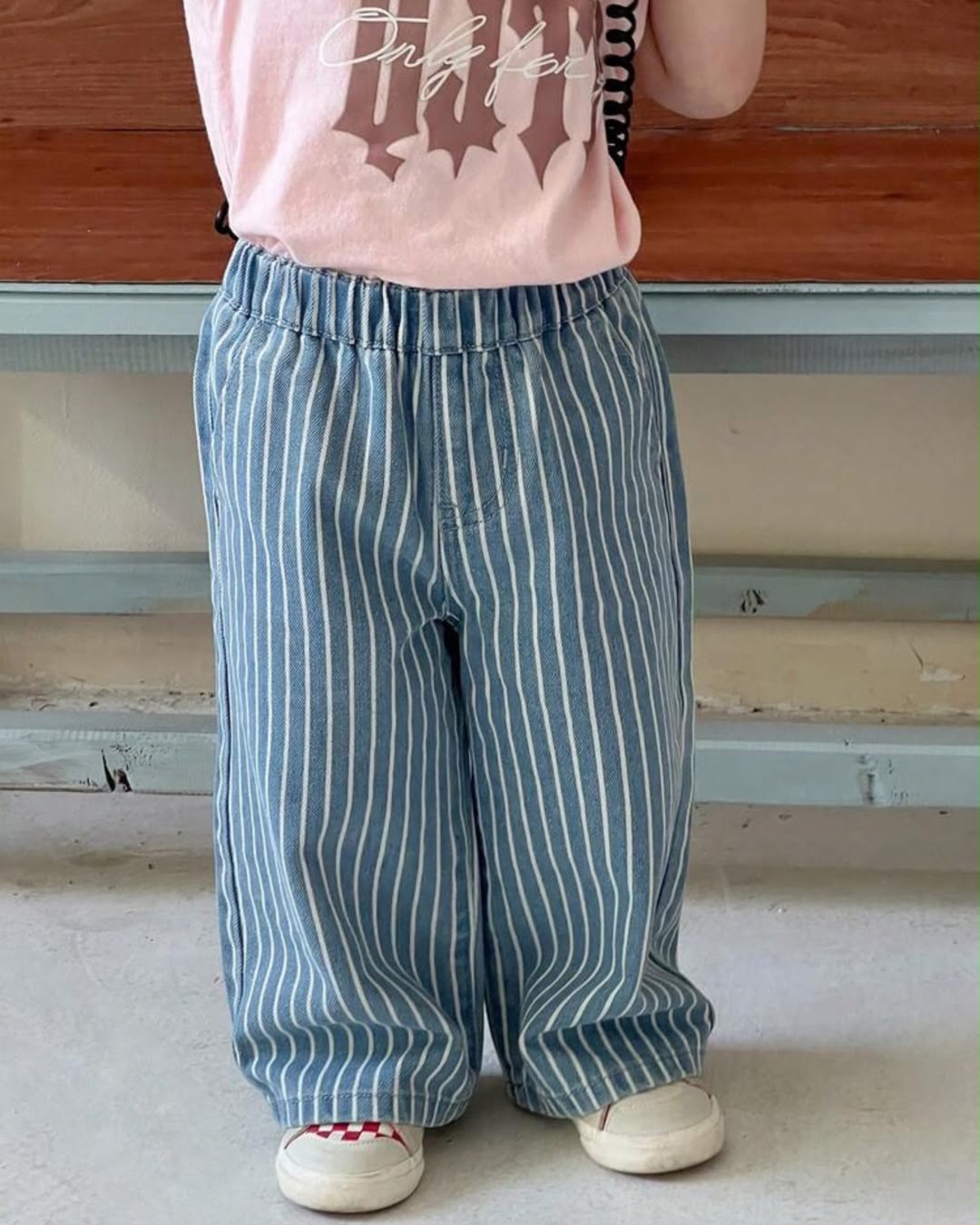 Baby Boys Vertical Striped Wide Leg Pant | 9M - 3Y