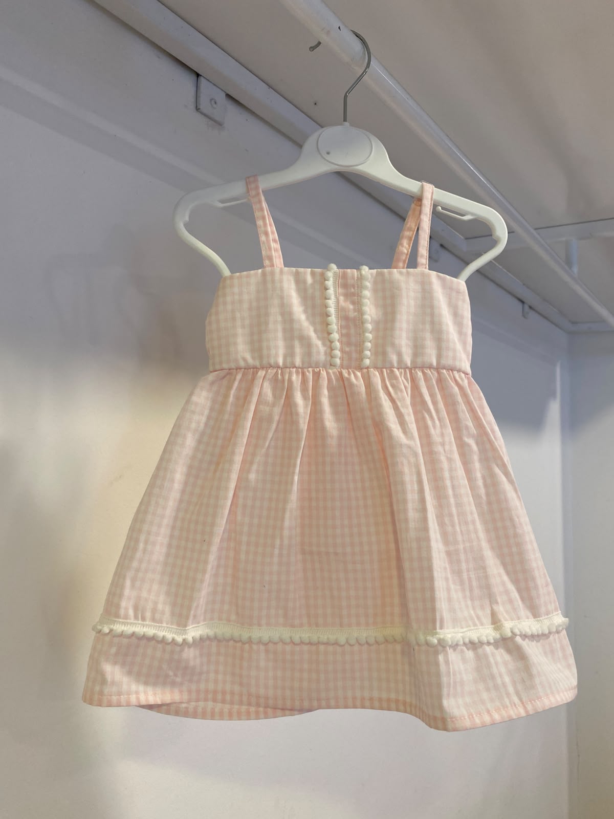 Shells Pink Checked Dress | 6M