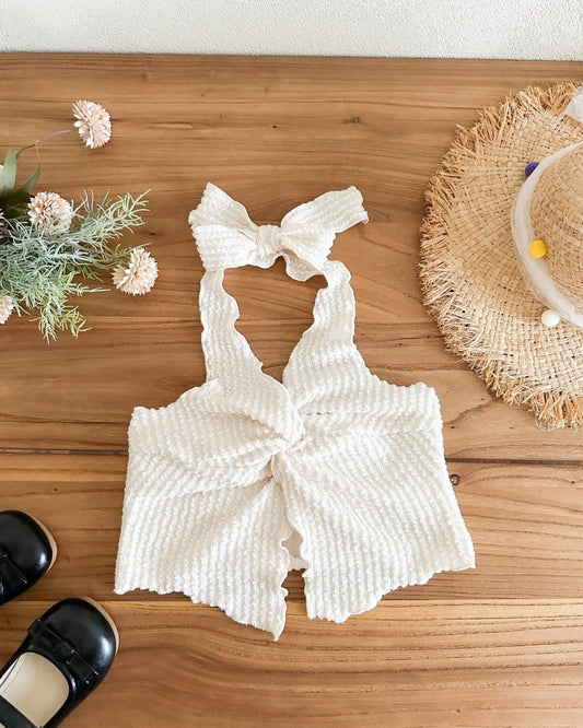 Young Girls Plain Knitted Sleeveless Tank Top | 4Y - 8Y