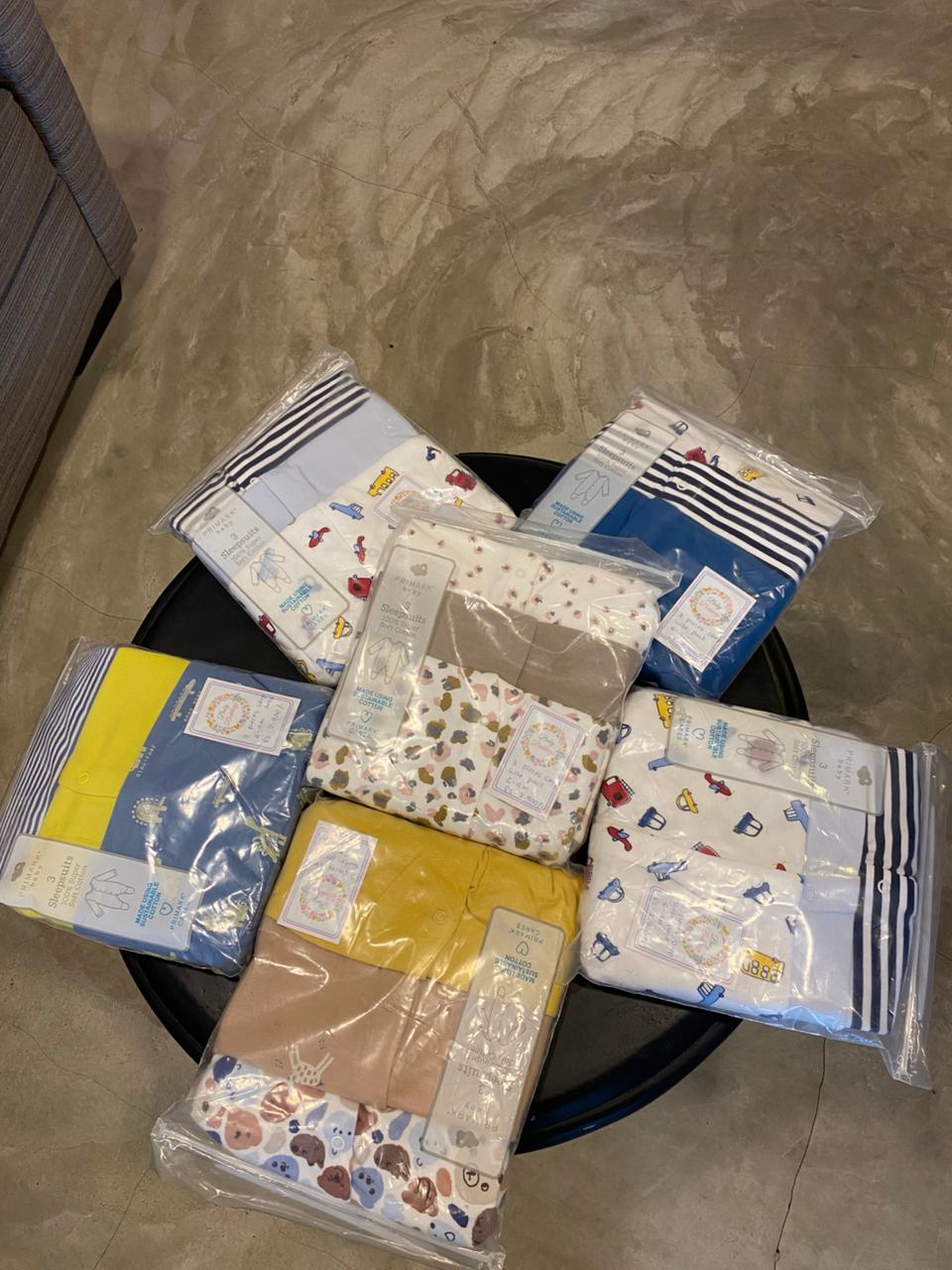 Baby Beddings 3Pcs Sleepsuits Set