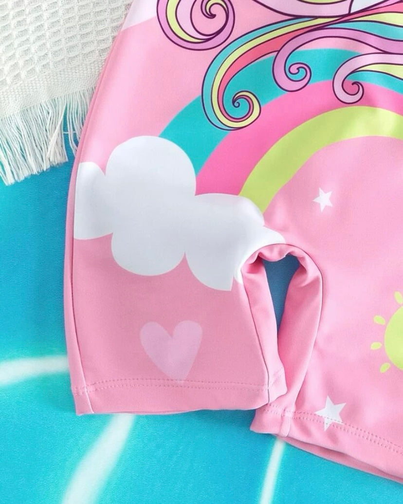 Unicorn splash cloudy swimsuit