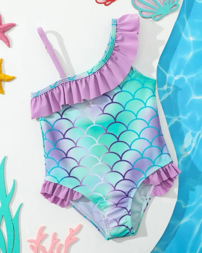 Mermaid splash frill one piece | 6M - 2 Y