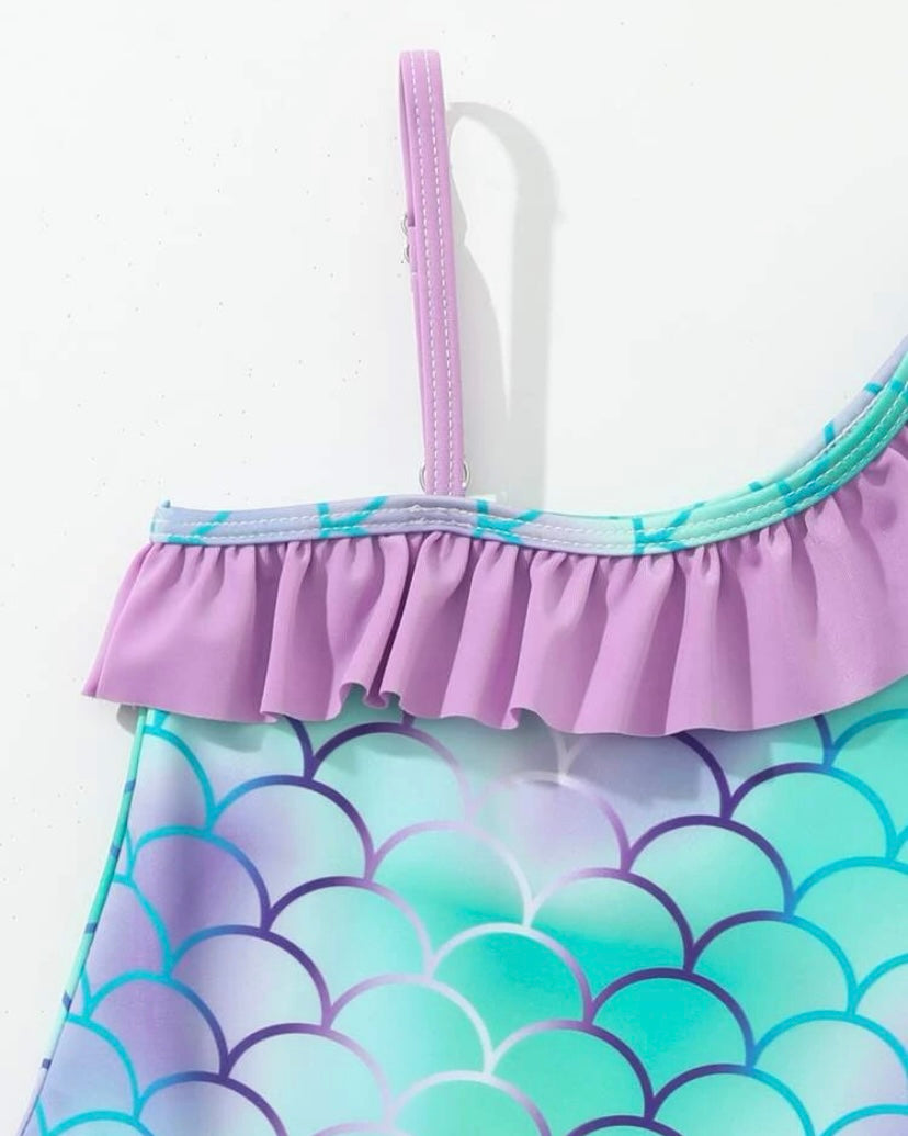 Mermaid splash frill one piece | 6M - 2 Y