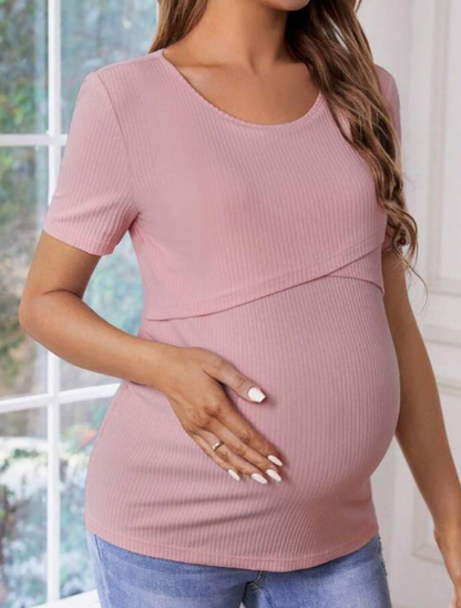 Maternity Round neck Nursing Top