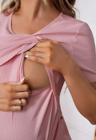 Maternity Round neck Nursing Top