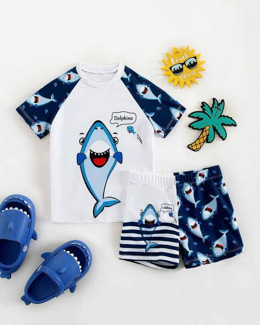 Toddler boys shark swimsuit